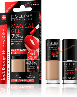 Eveline lak na nechty MAGICAL GEL 02 telová 2x5 ML